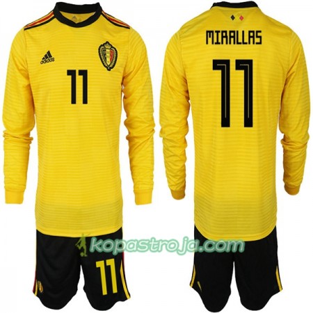 Billiga Fotbollströjor Belgien MIRALLAS 11 Barn VM 2018 Borta tröja Långärmad